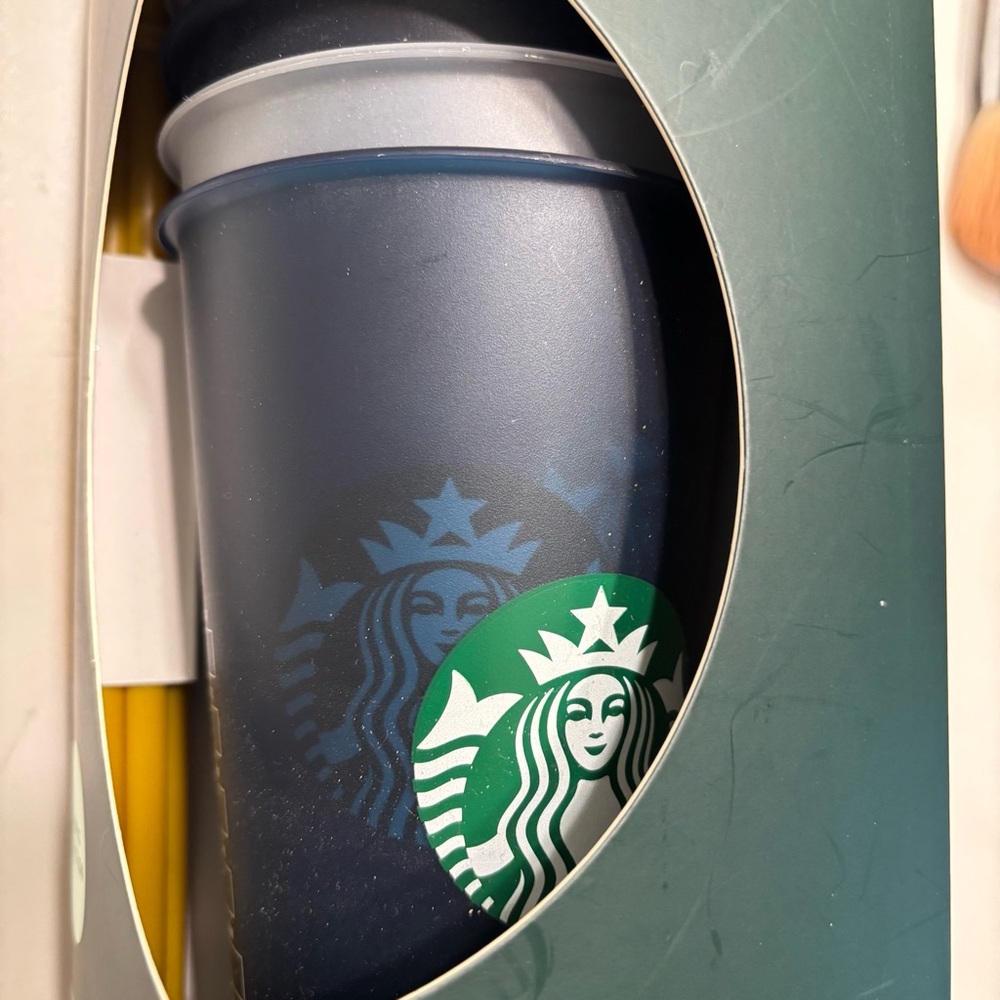 Starbucks Navy Tumbler with Iconic Emblem